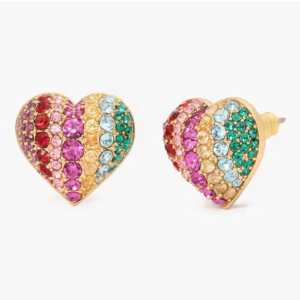 NWT Kate Spade On The Dot Rainbow Collection Stud Earrings